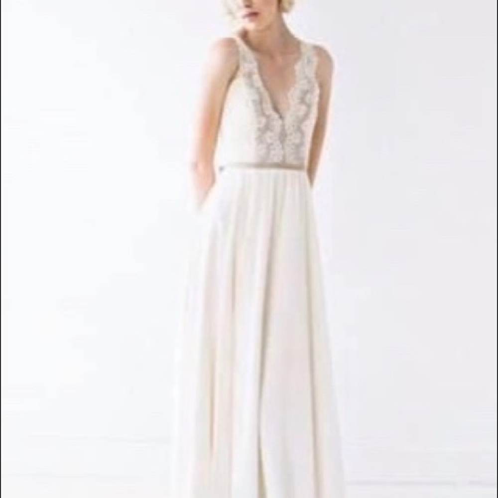 Nicolet Truvelle boho wedding dress.